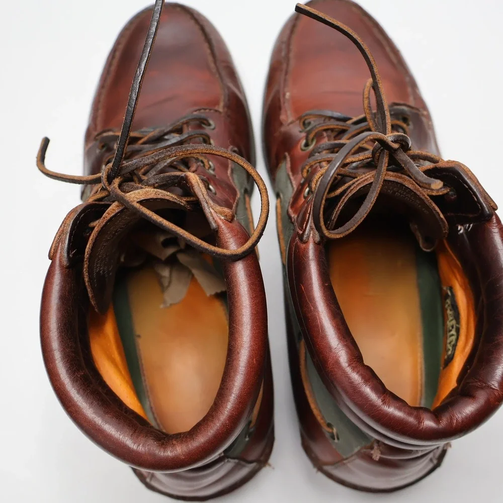 VTG 90s Timberland Mens G0retex 7-Eye Chukka Boots‎ 59093 Brown Leather 10.5 M